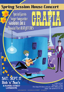House Concert with Sarah Dill, Alan Jefferies, and Grafia